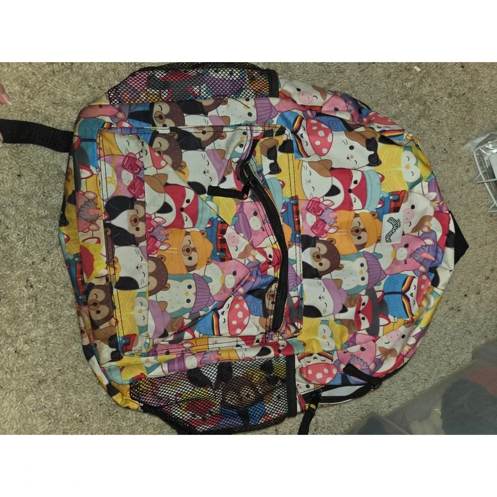 Squishmallows All Over Print Backpack Multi Color Character School Bag Kellytoy